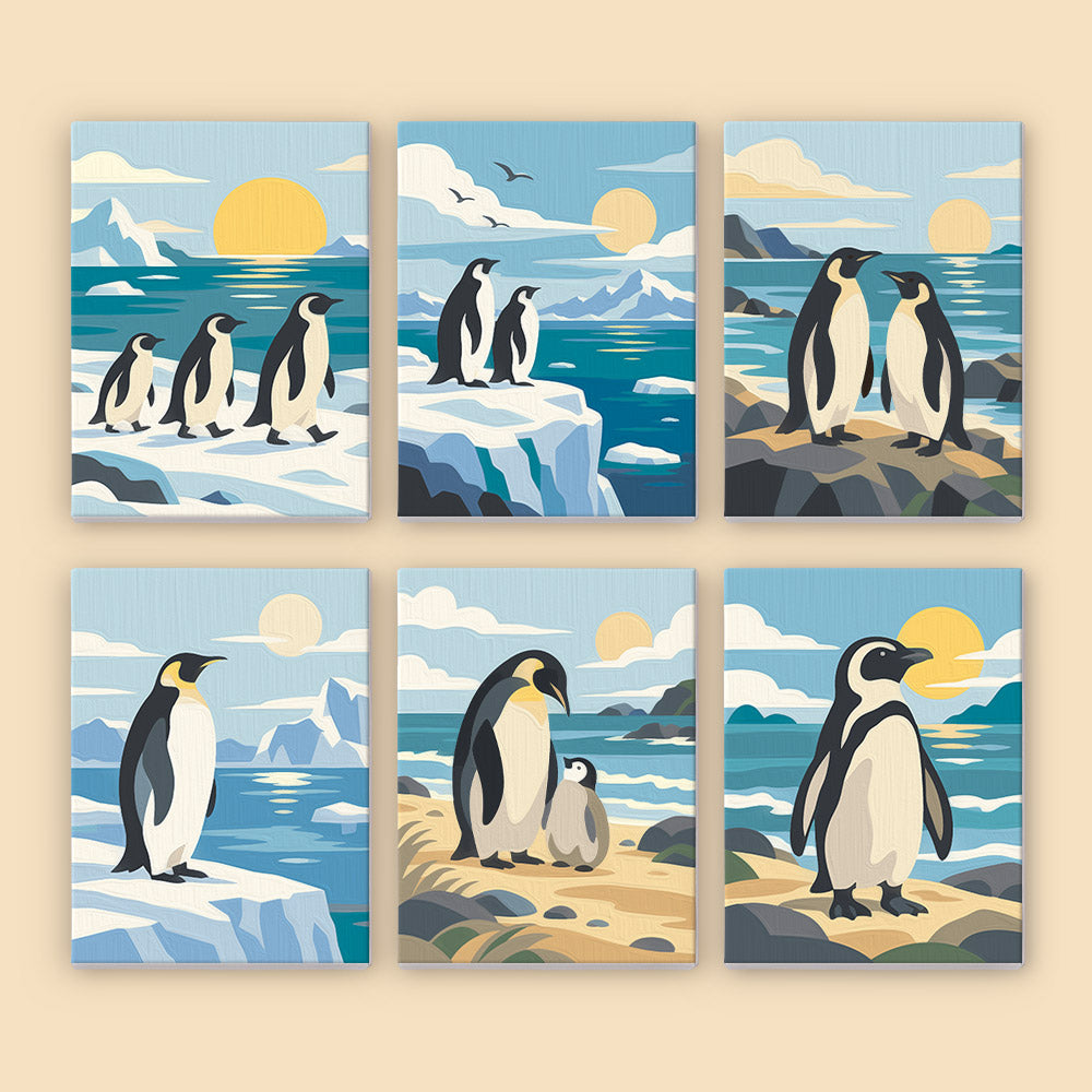 Antarctic Penguins mini paint by numbers – image 8