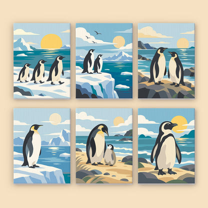 Antarctic Penguins mini paint by numbers – image 8