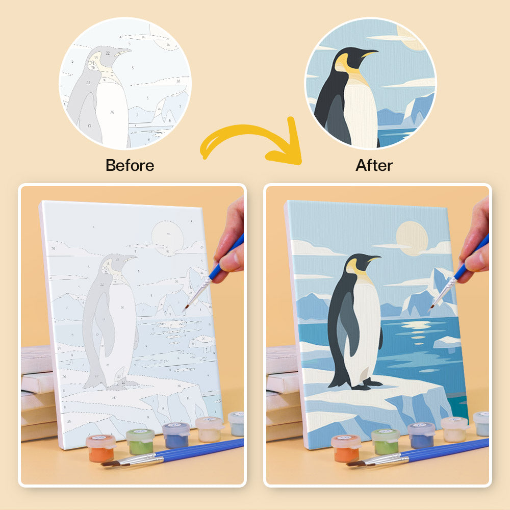 Antarctic Penguins mini paint by numbers – image 10
