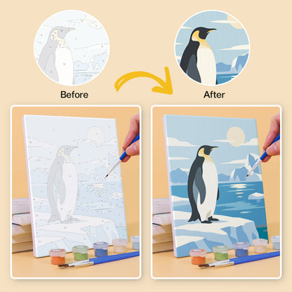 Antarctic Penguins mini paint by numbers – image 10