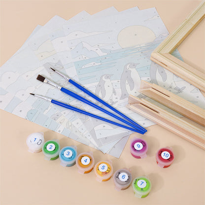 Antarctic Penguins mini paint by numbers – image 11