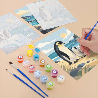 Antarctic Penguins mini paint by numbers – image 12