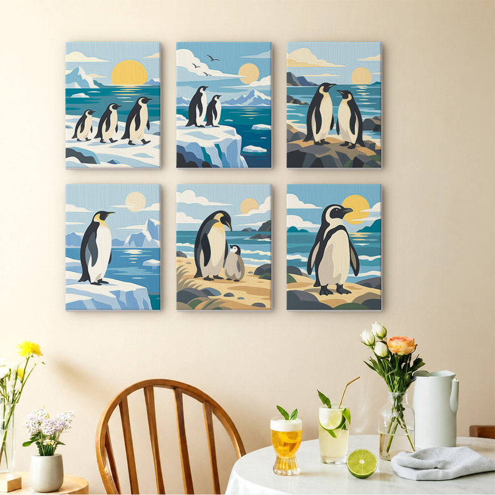 Antarctic Penguins mini paint by numbers – image 14