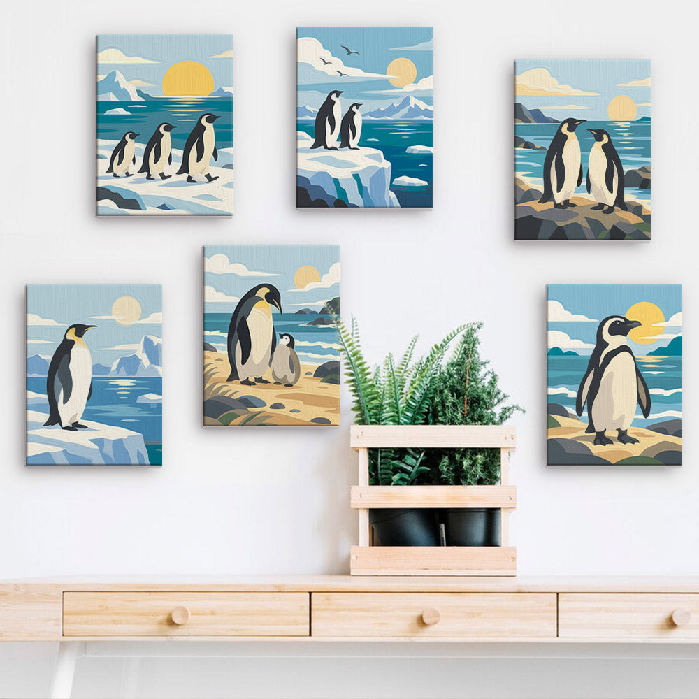 Antarctic Penguins mini paint by numbers – image 15