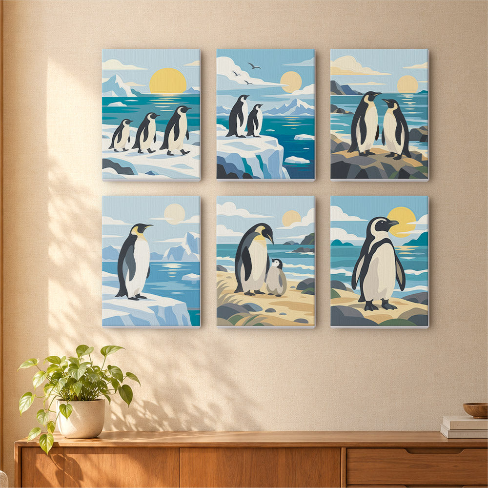Antarctic Penguins mini paint by numbers – image 16