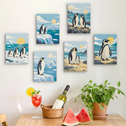 Antarctic Penguins mini paint by numbers – image 17