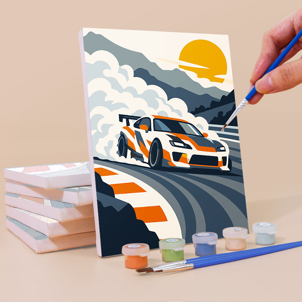 Racing Action mini paint by numbers – image 3