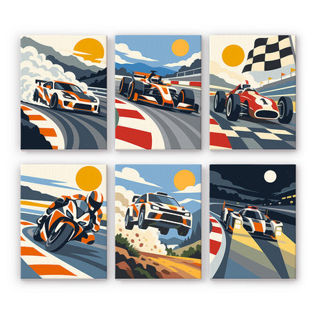 Racing Action mini paint by numbers – image 7