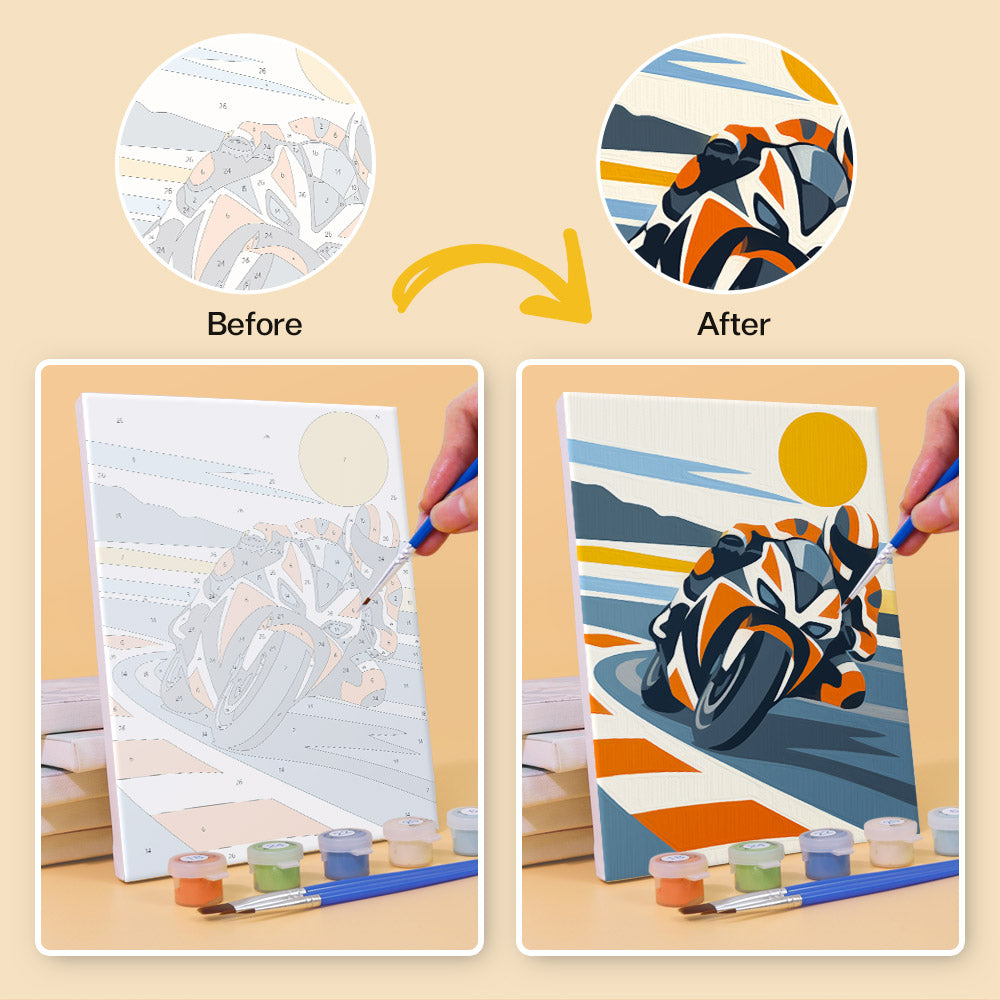 Racing Action mini paint by numbers – image 10