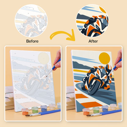Racing Action mini paint by numbers – image 10
