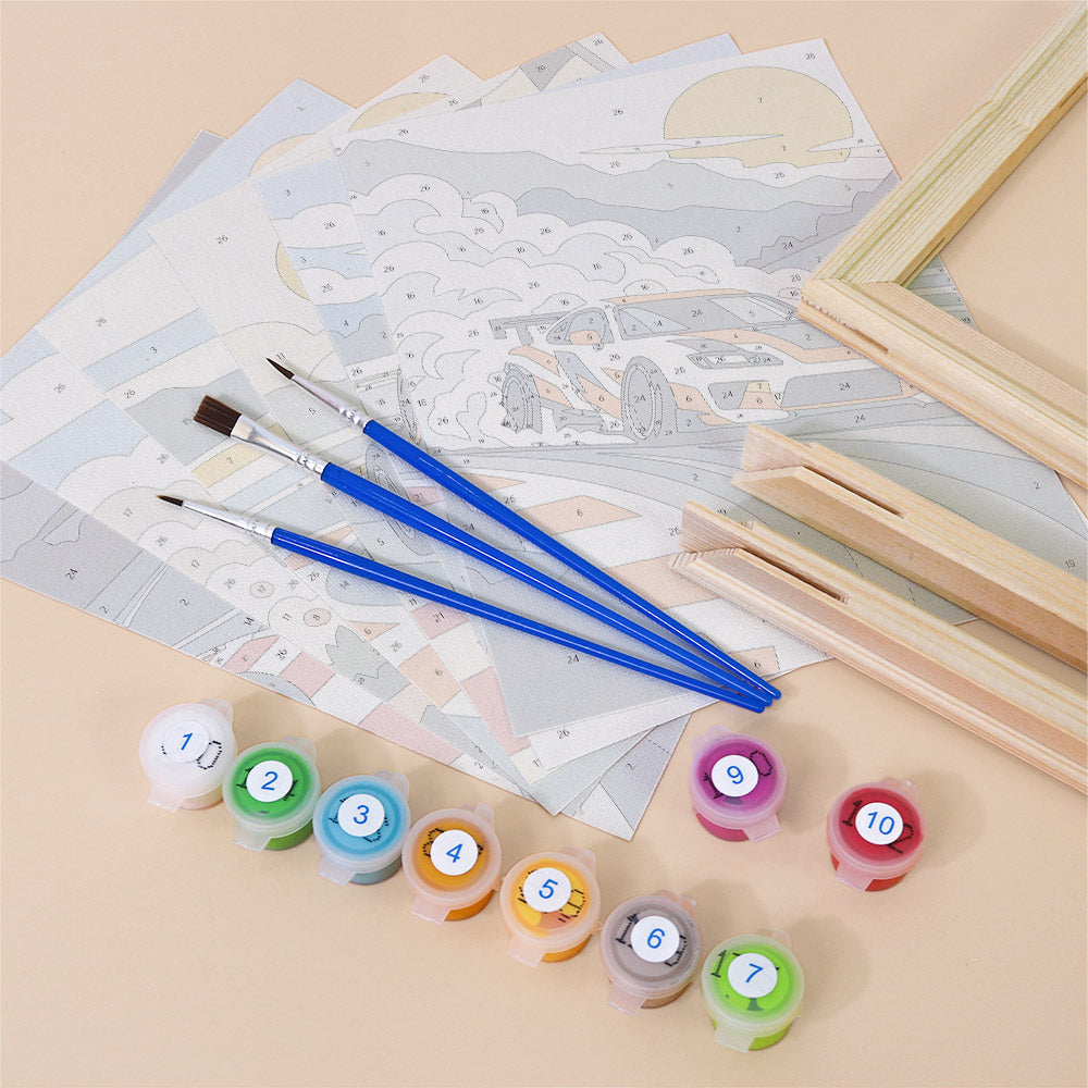 Racing Action mini paint by numbers – image 11