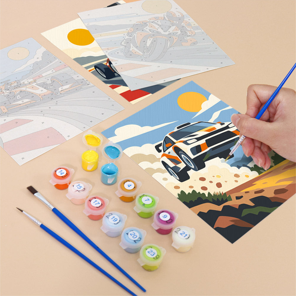 Racing Action mini paint by numbers – image 12