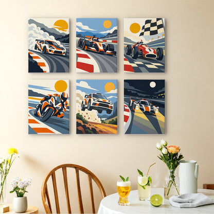 Racing Action mini paint by numbers – image 14