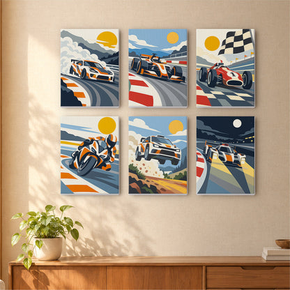 Racing Action mini paint by numbers – image 16