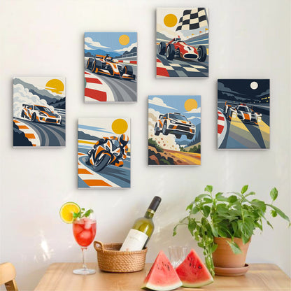 Racing Action mini paint by numbers – image 17