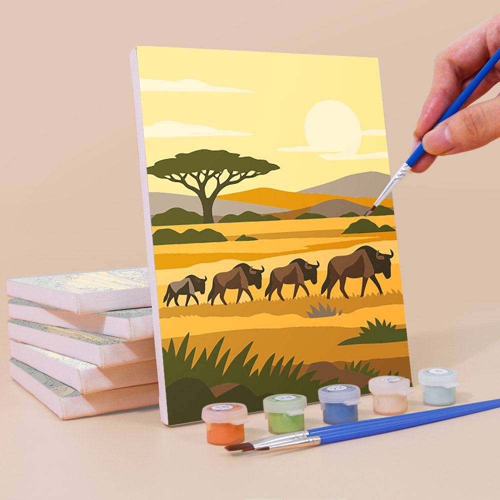 African Safari mini paint by numbers – image 3