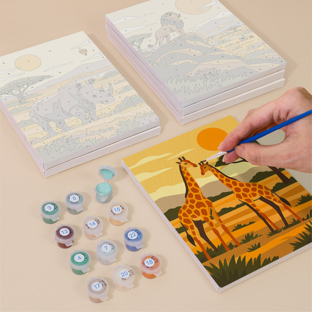 African Safari mini paint by numbers – image 4