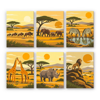 African Safari mini paint by numbers – image 7