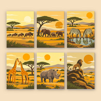African Safari mini paint by numbers – image 8
