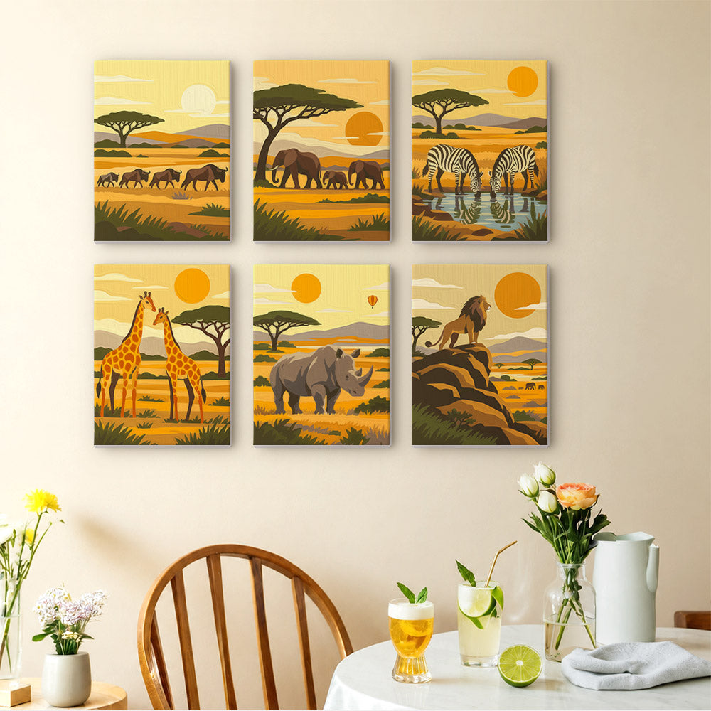 African Safari mini paint by numbers – image 14