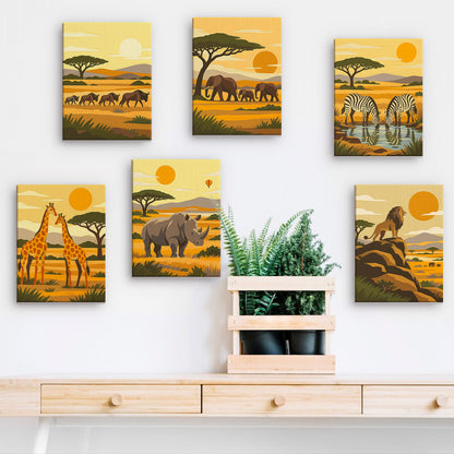 African Safari mini paint by numbers – image 15