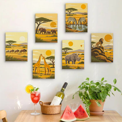 African Safari mini paint by numbers – image 17