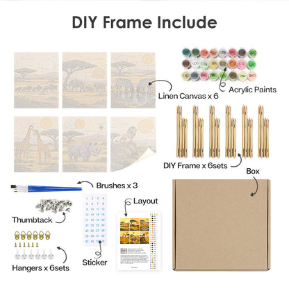 African Safari mini paint by numbers – image 18