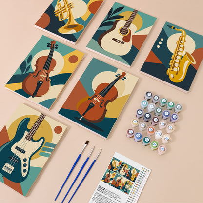 Musical Instruments mini paint by numbers – image 1