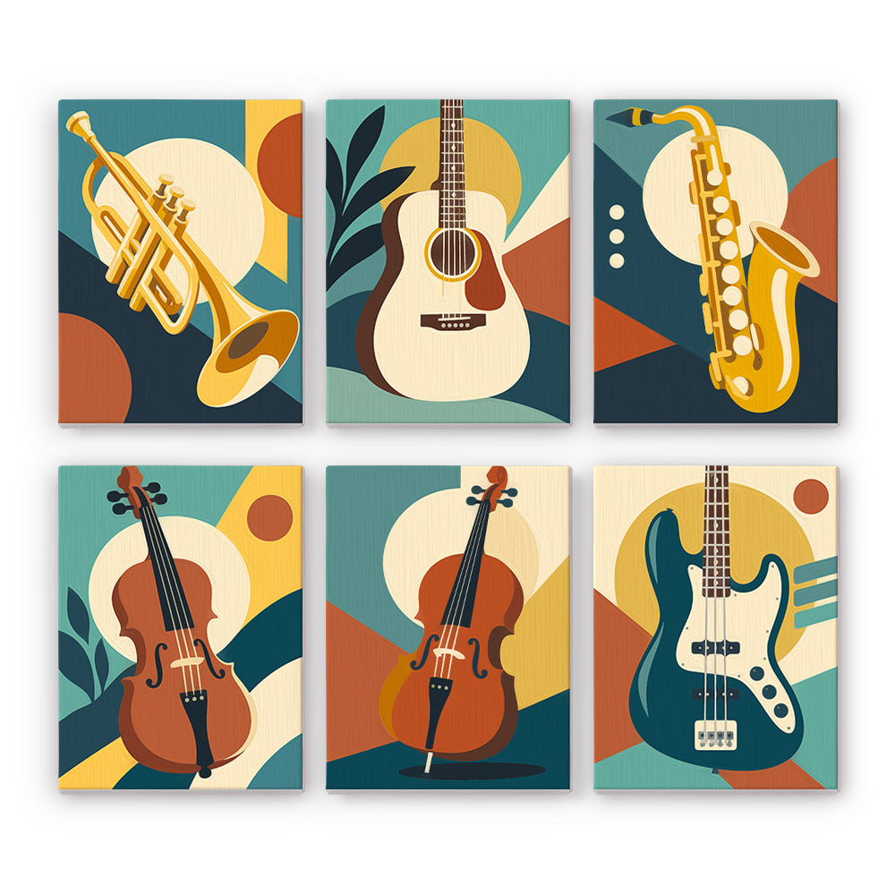 Musical Instruments mini paint by numbers – image 7