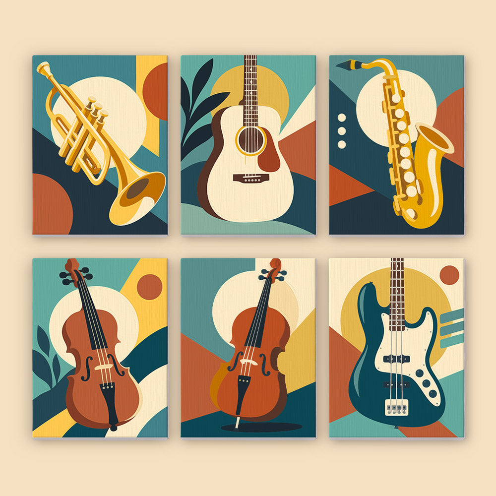 Musical Instruments mini paint by numbers – image 8