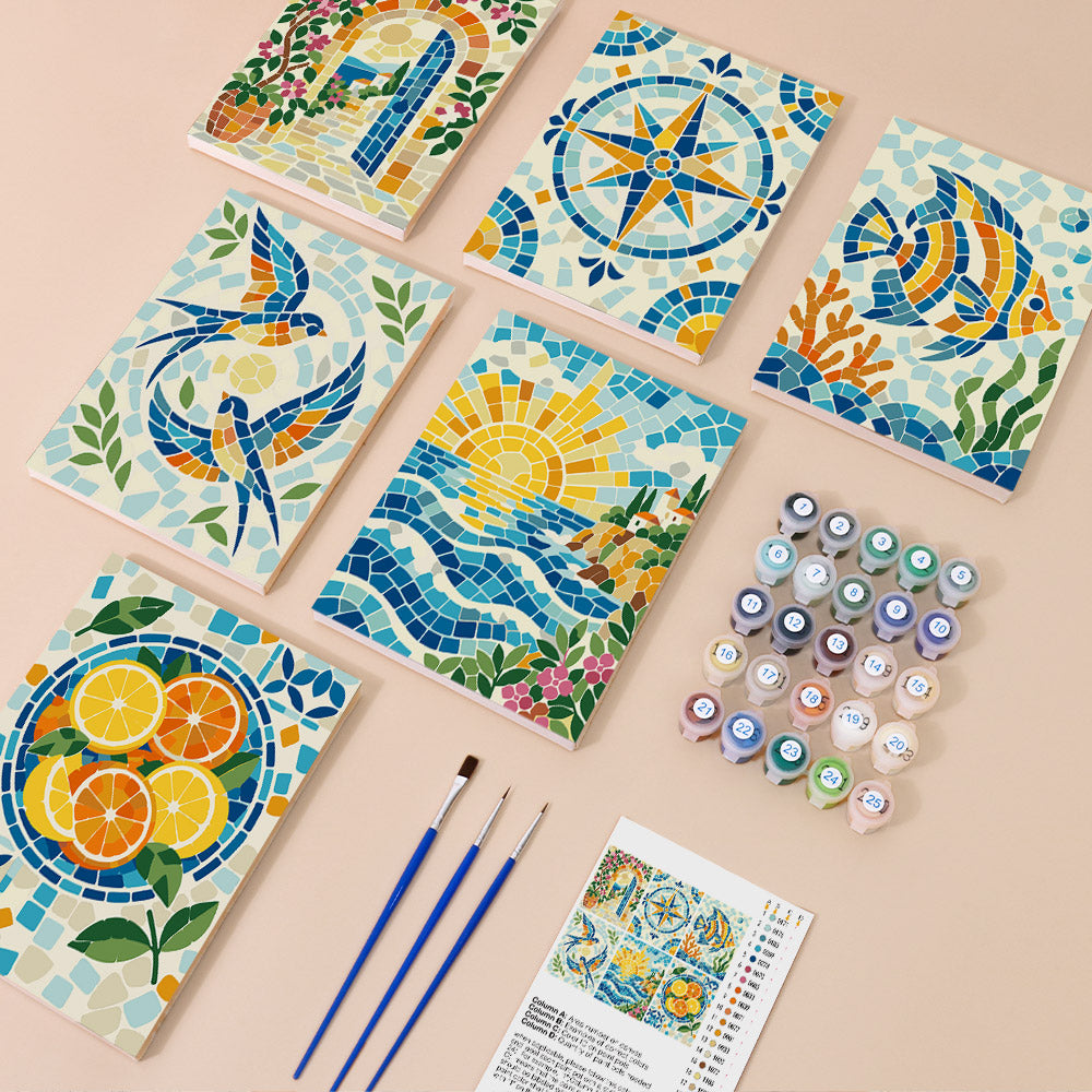 Mediterranean Mosaics mini paint by numbers – image 1