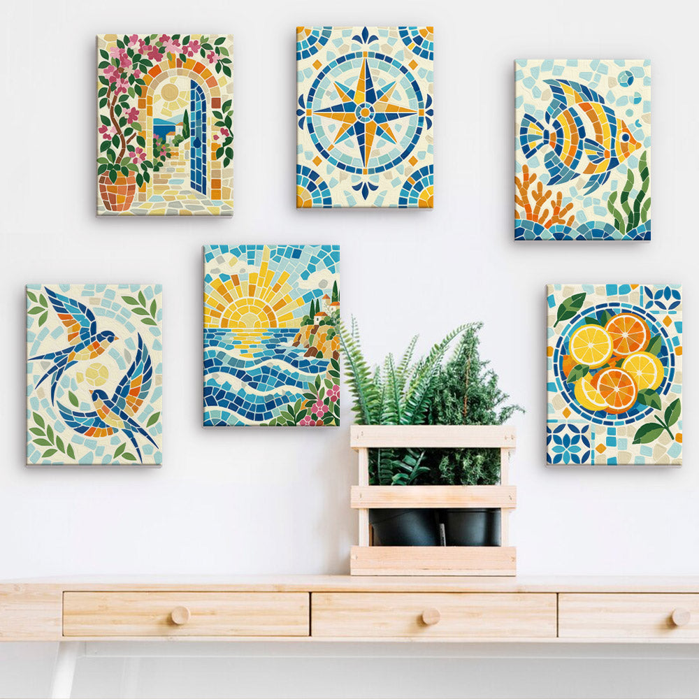 Mediterranean Mosaics mini paint by numbers – image 15