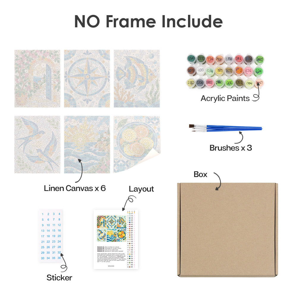 Mediterranean Mosaics mini paint by numbers – image 19