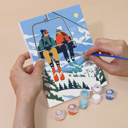 Alpine Ski Days mini paint by numbers – image 5