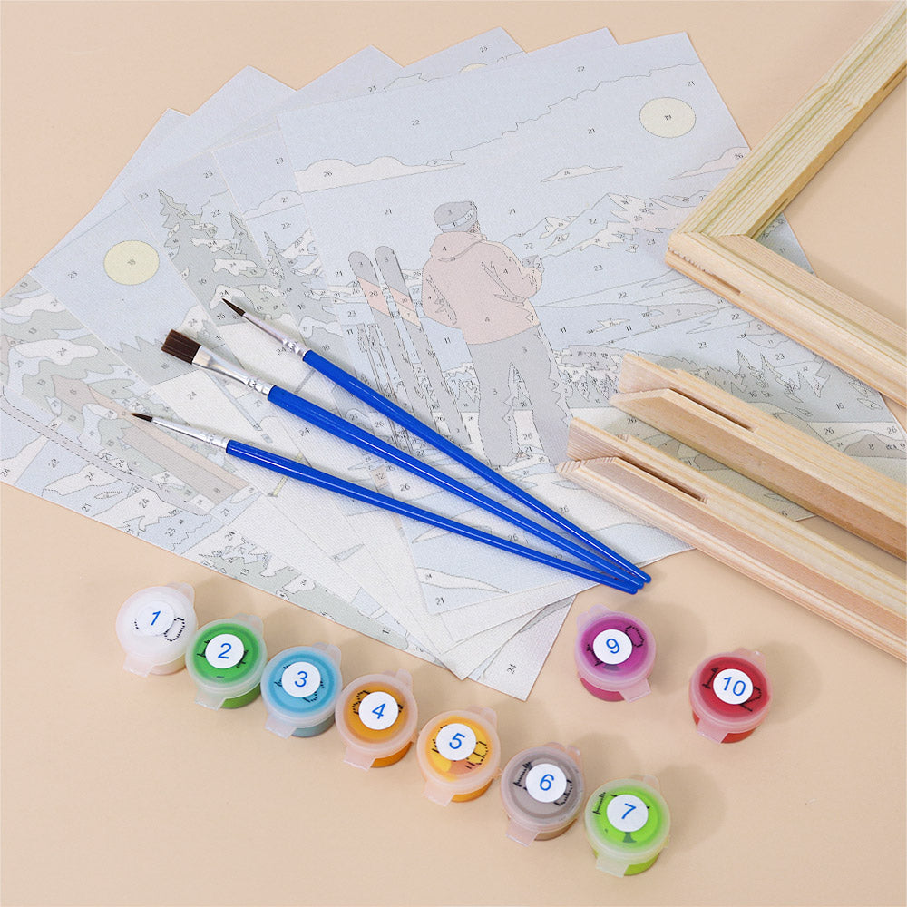 Alpine Ski Days mini paint by numbers – image 11