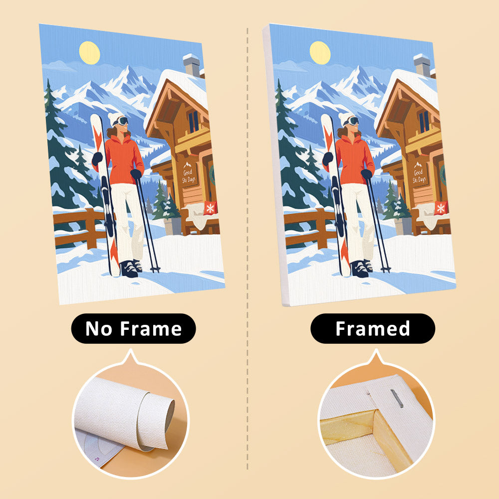 Alpine Ski Days mini paint by numbers – image 13