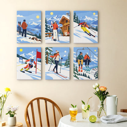 Alpine Ski Days mini paint by numbers – image 14