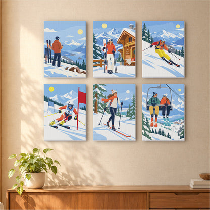Alpine Ski Days mini paint by numbers – image 16