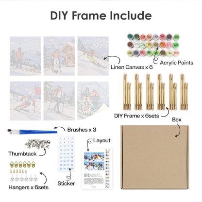 Alpine Ski Days mini paint by numbers – image 18