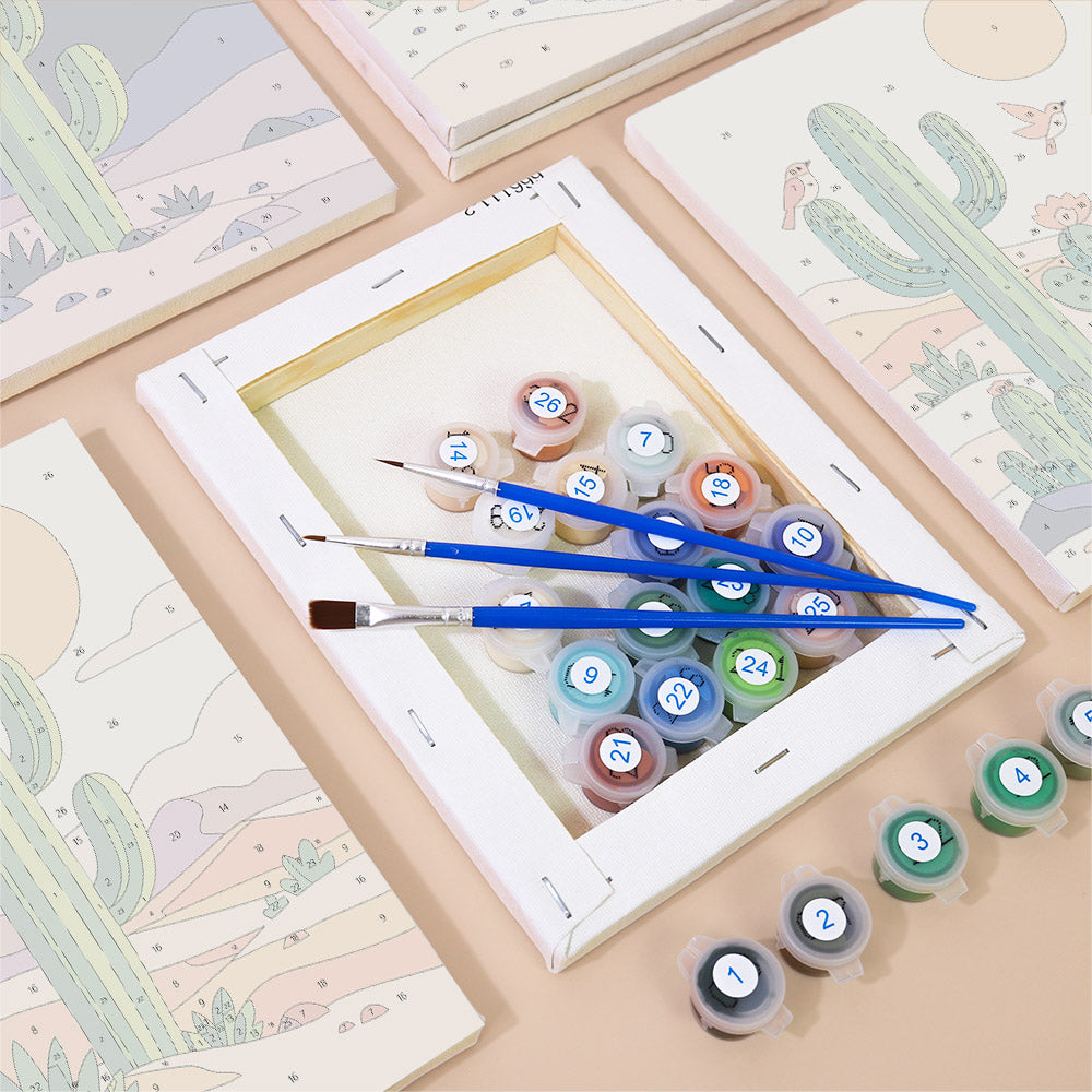Desert Cactus Landscapes mini paint by numbers – image 2