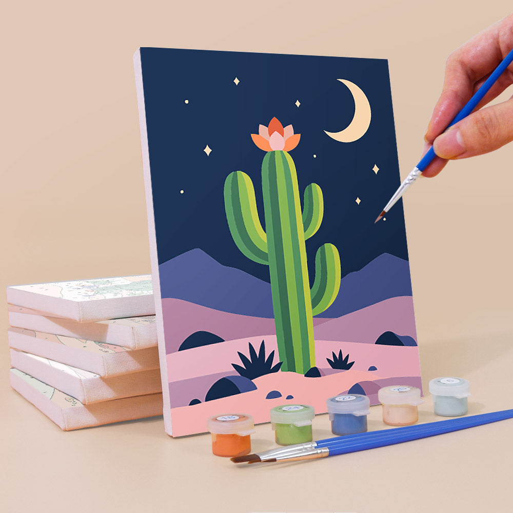 Desert Cactus Landscapes mini paint by numbers – image 3
