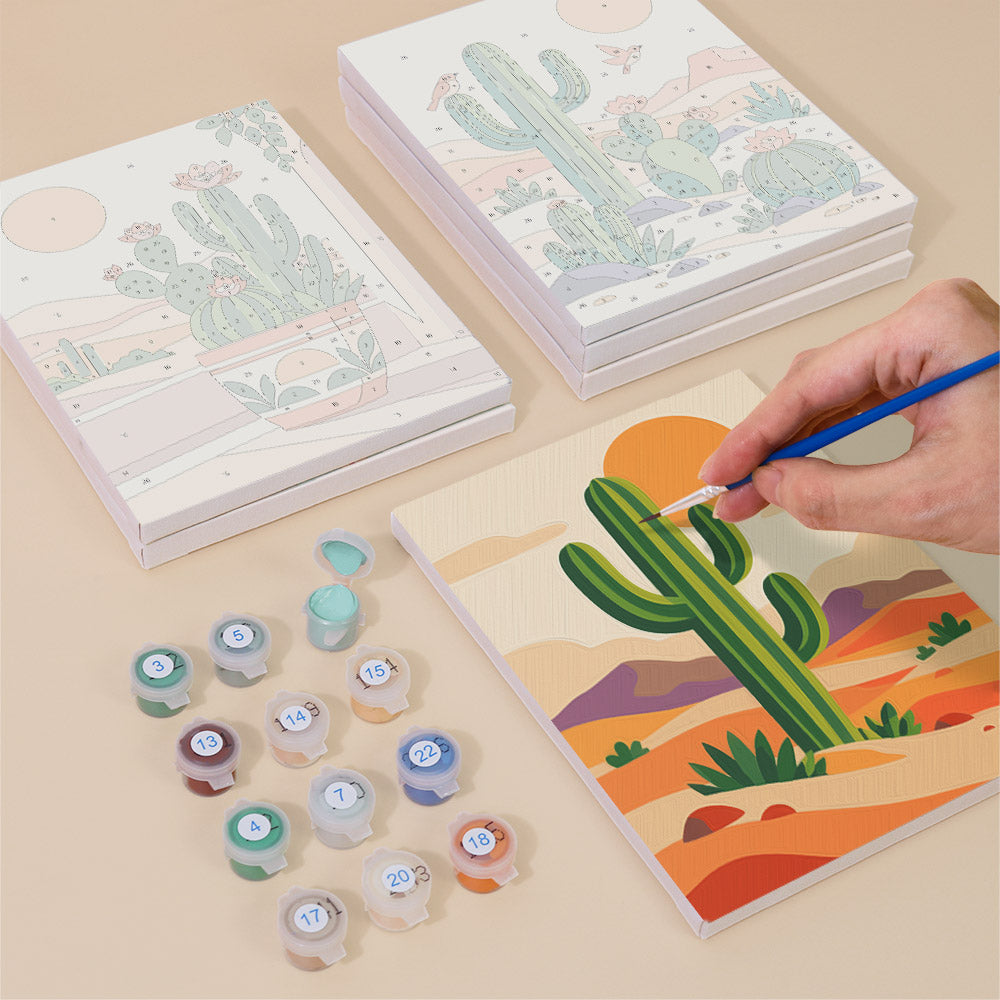 Desert Cactus Landscapes mini paint by numbers – image 4