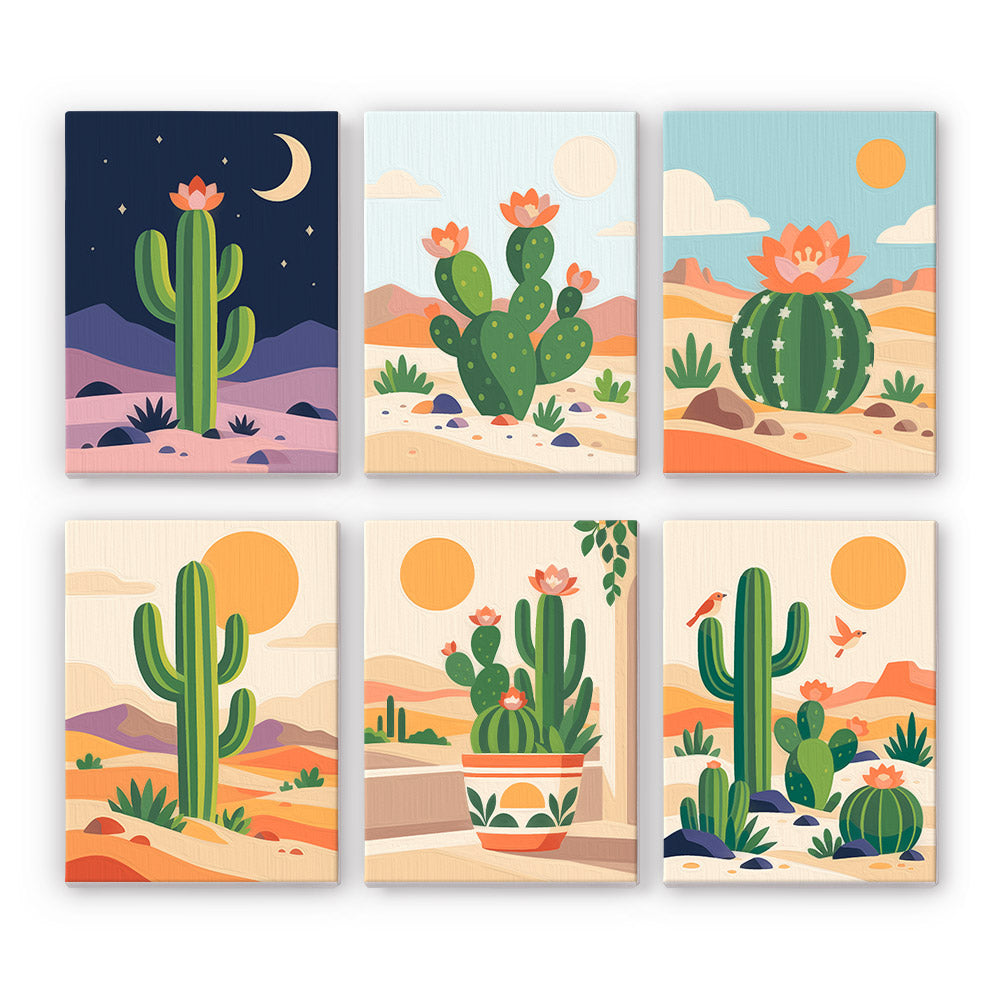 Desert Cactus Landscapes mini paint by numbers – image 7