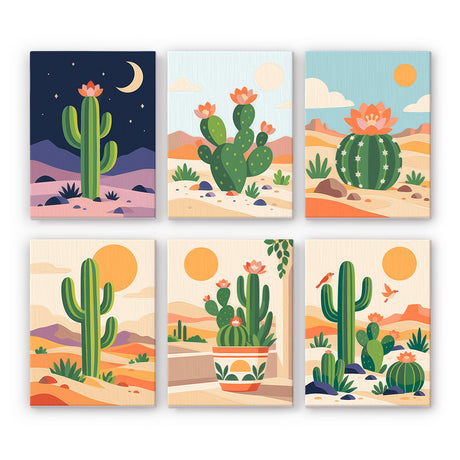 Desert Cactus Landscapes mini paint by numbers – image 7