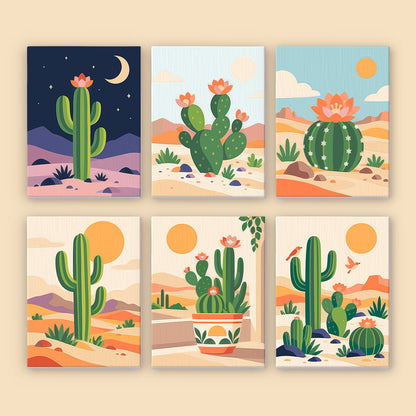 Desert Cactus Landscapes mini paint by numbers – image 8