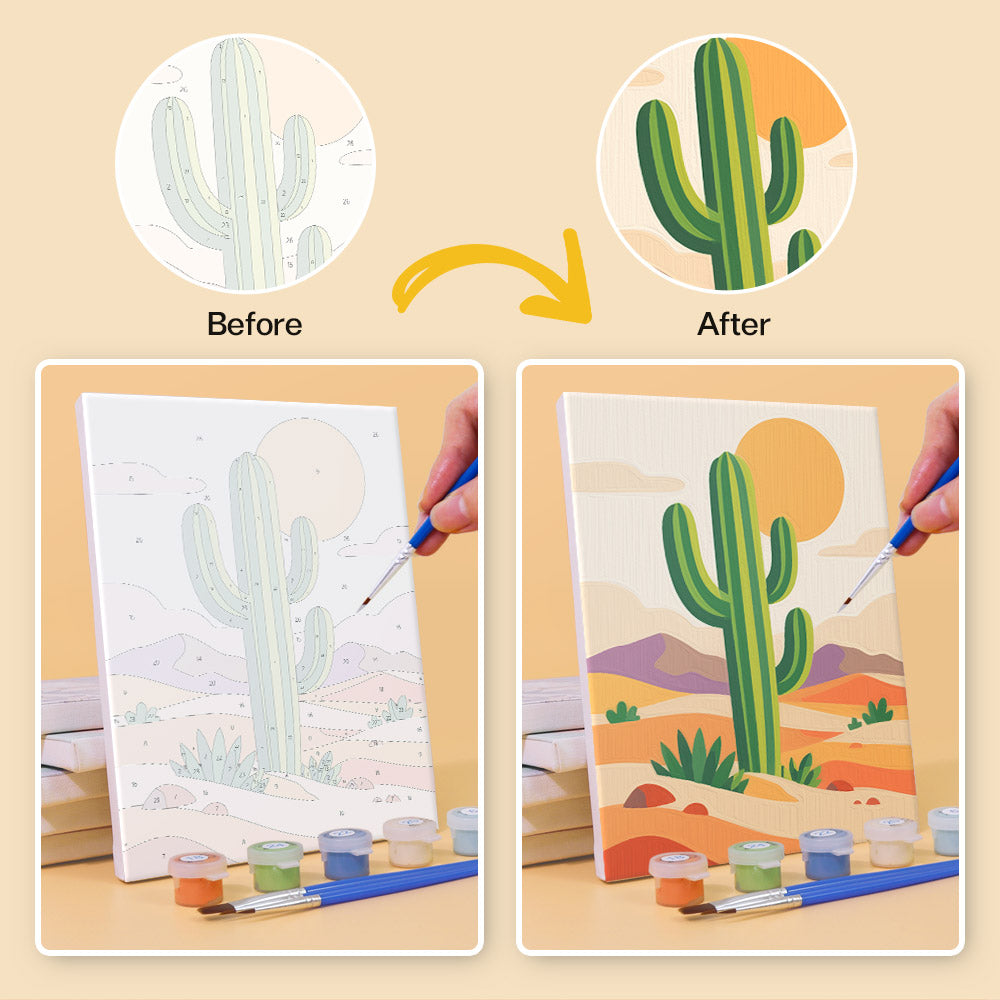Desert Cactus Landscapes mini paint by numbers – image 10