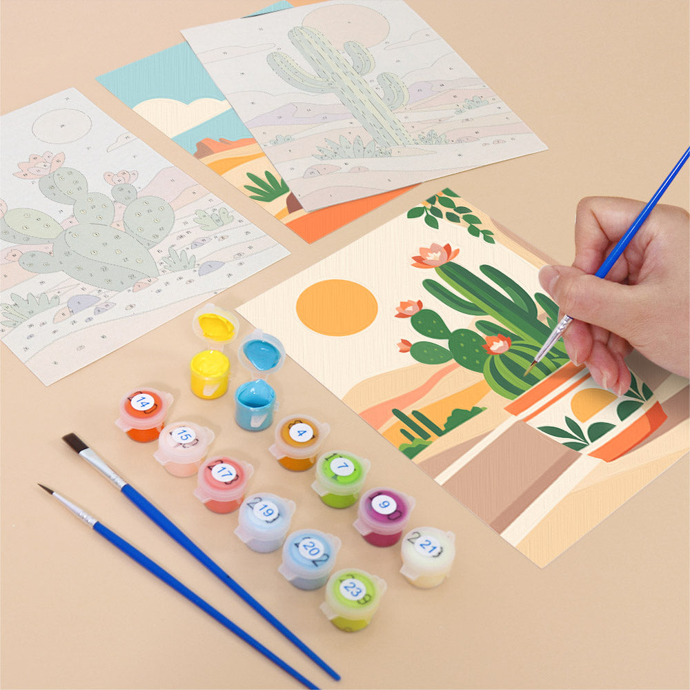 Desert Cactus Landscapes mini paint by numbers – image 12