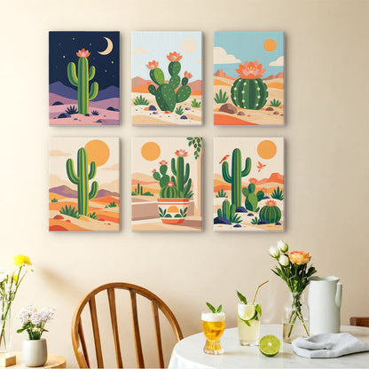 Desert Cactus Landscapes mini paint by numbers – image 14