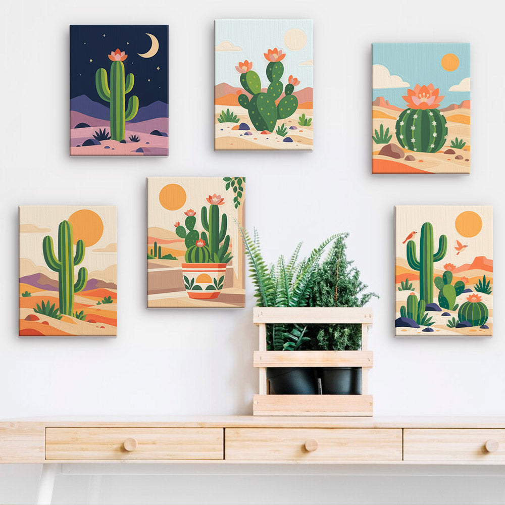 Desert Cactus Landscapes mini paint by numbers – image 15