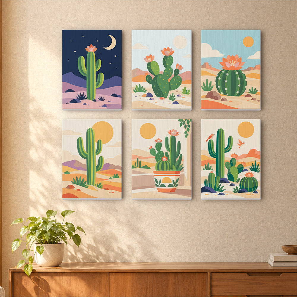 Desert Cactus Landscapes mini paint by numbers – image 16